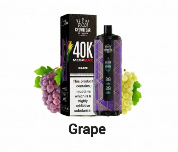 Al Fakher Crown Bar Grape Mint 40K Puffs